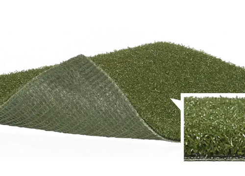 NP45 green nylon putting turf, close-up of the pile